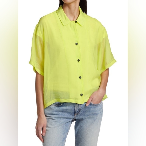 [NEW] RAG & BONE Reed Shirt in Lime - Picture 6 of 13